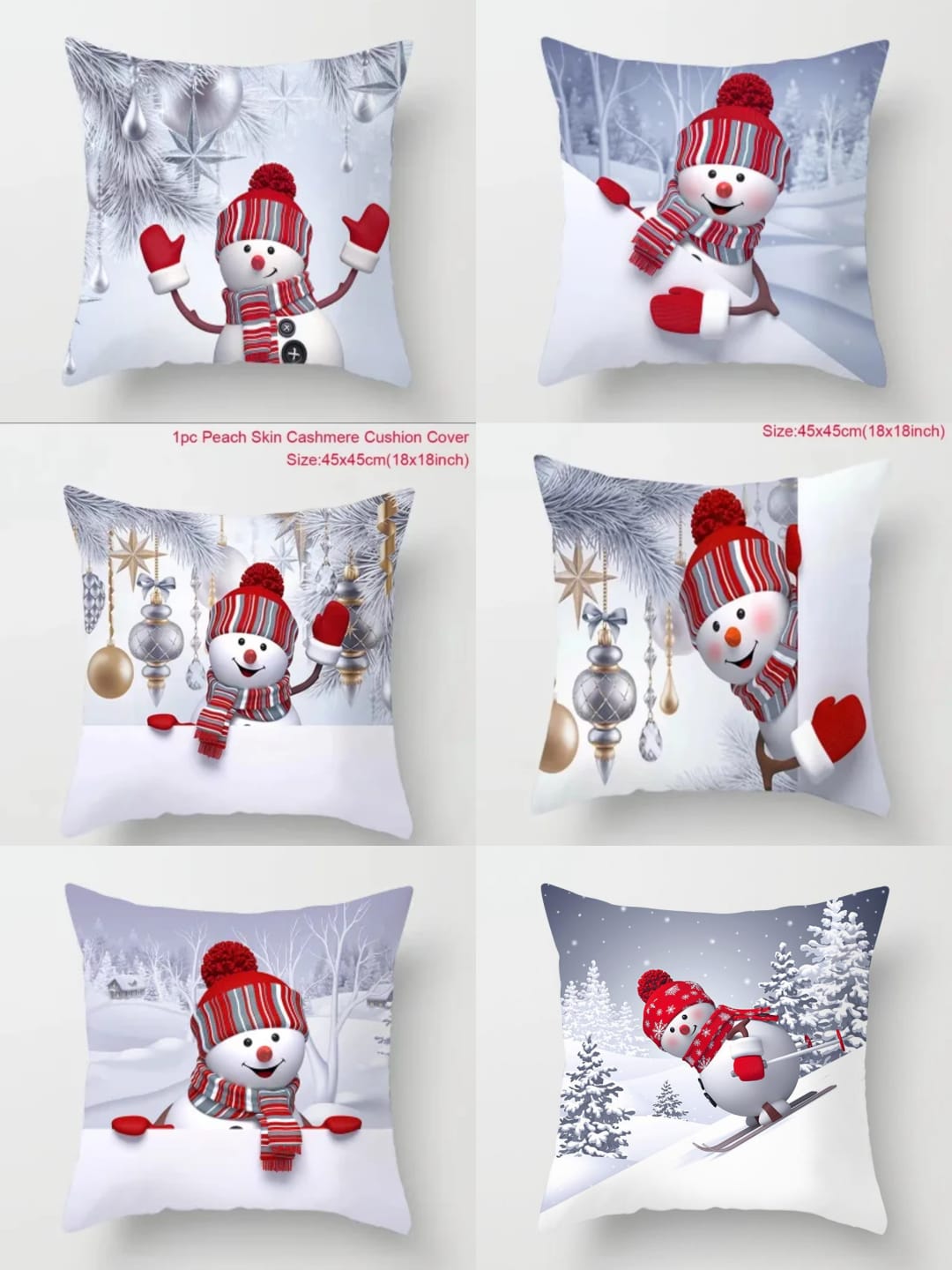 Christmas Themed Throw Pillow Covers