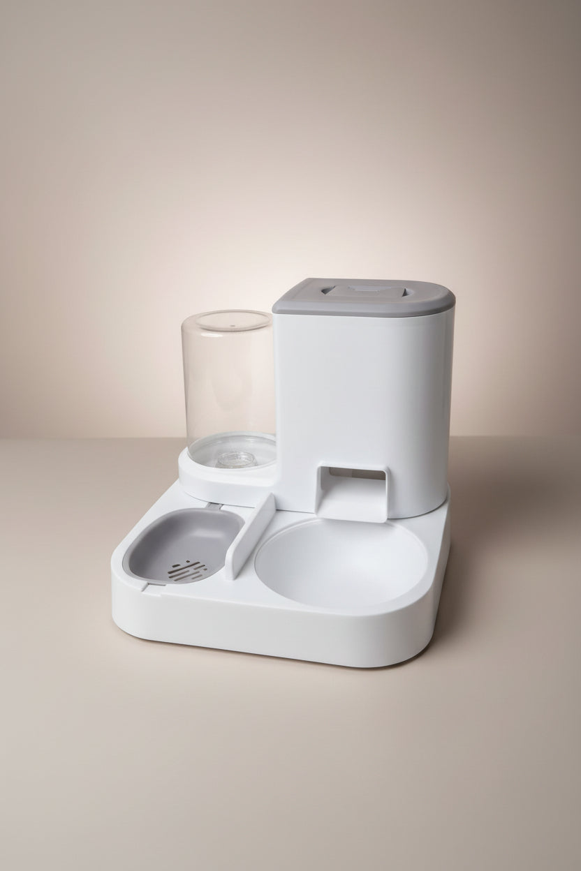 2in1 Automatic Pet Food Dispenser – Large Capacity Feeder and Water