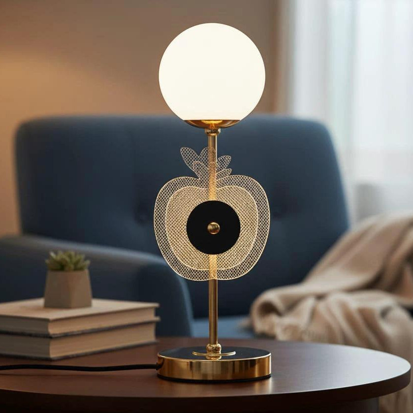 Modern Decorative Table Lamp with White Glass Shade Home decor Table Lamps