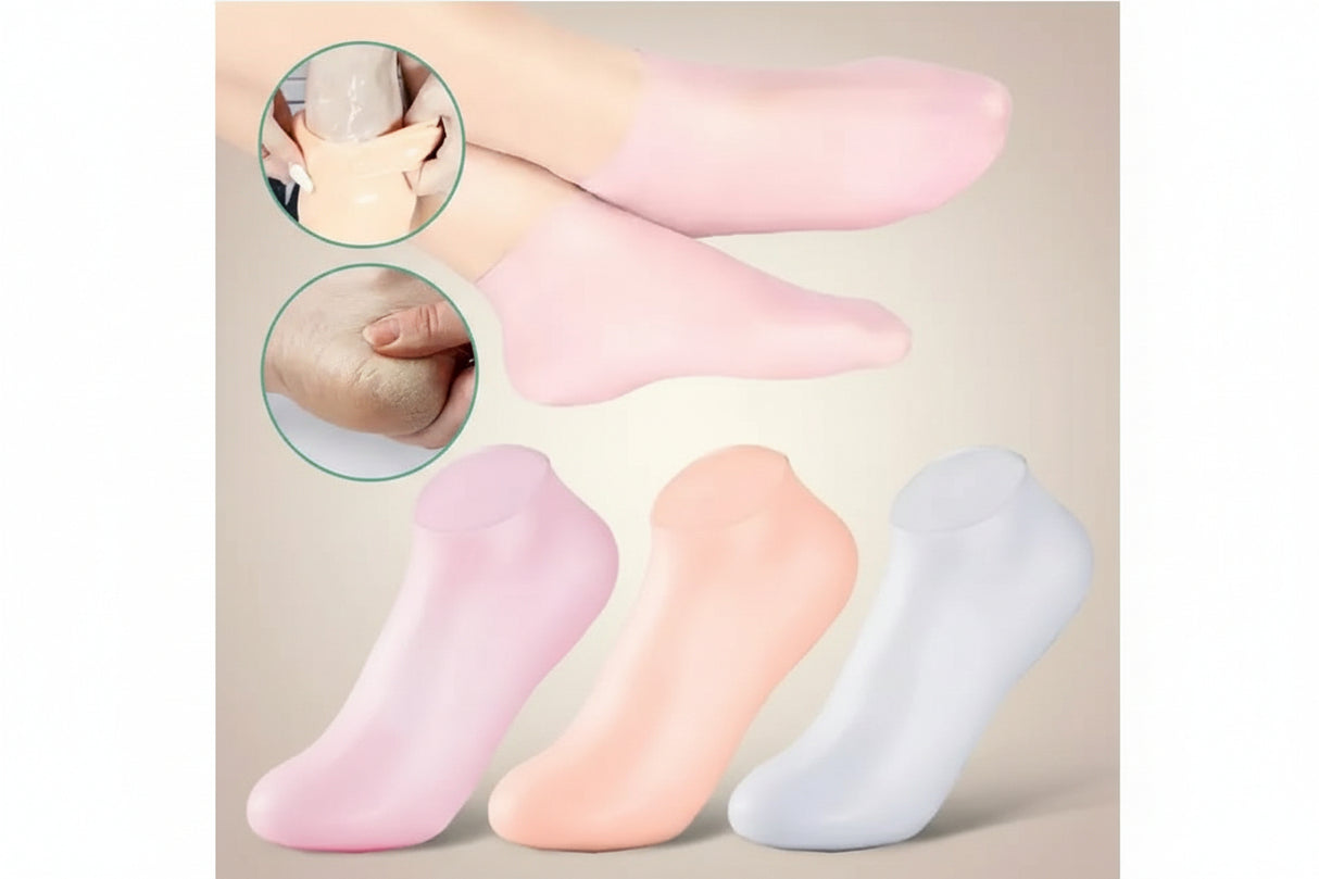 Silicone Moisturizing Spa Gel Heel Socks for Cracked Heels