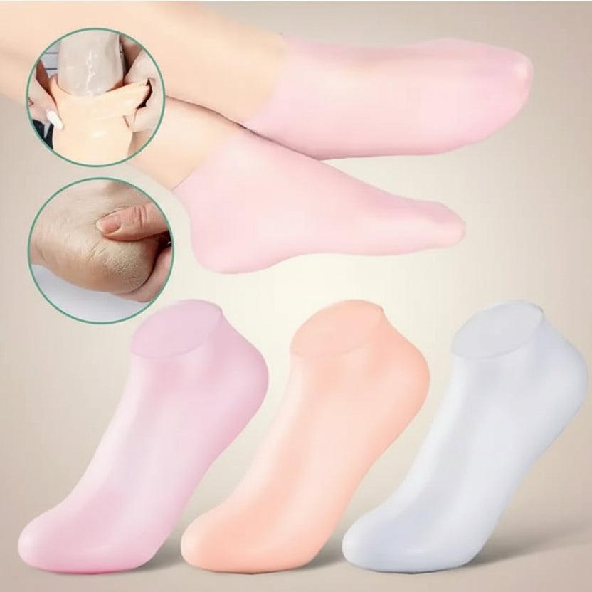 Silicone Moisturizing Spa Gel Heel Socks for Cracked Heels