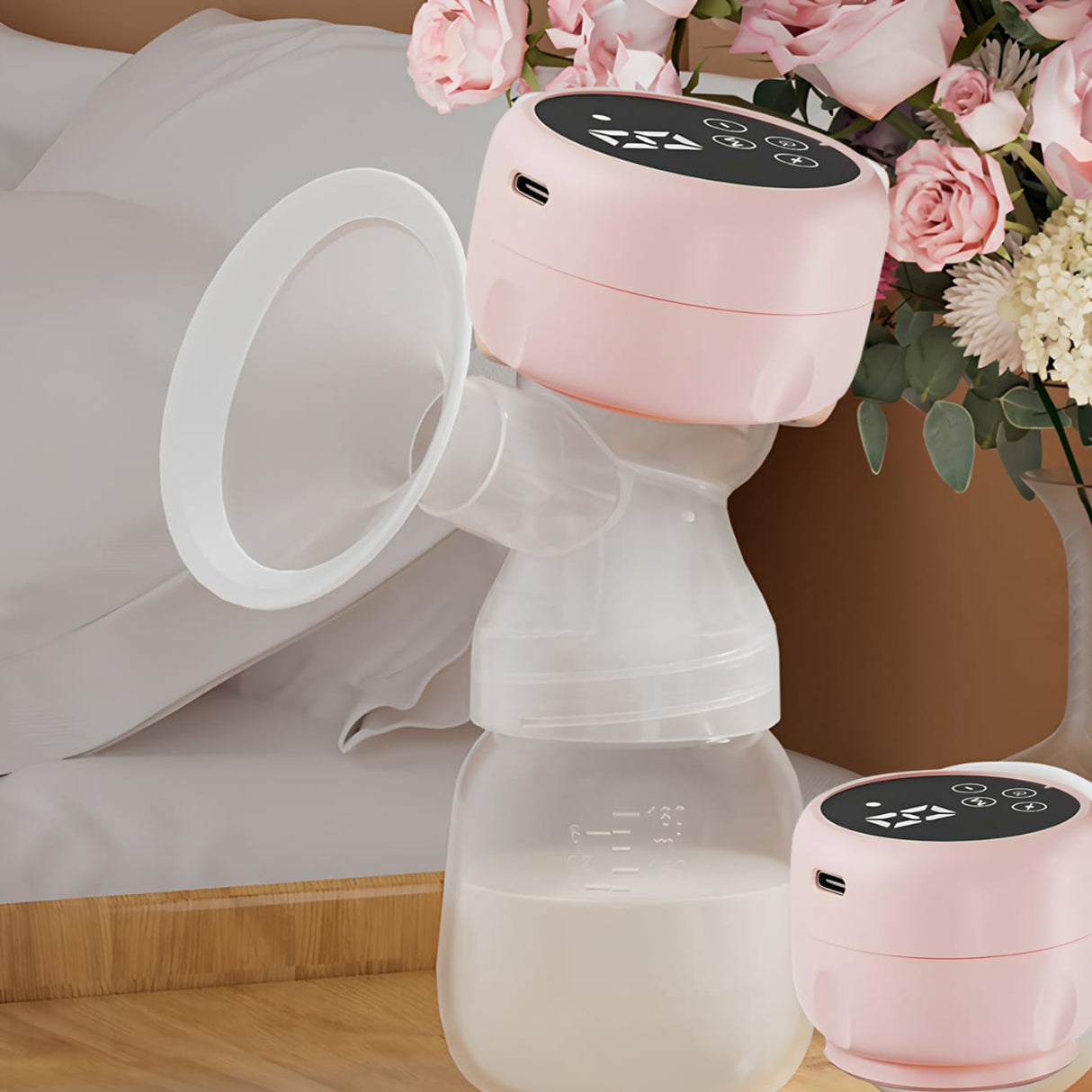 Single Portable Electric Intelligent Breast Pump High Suction Silent Design
