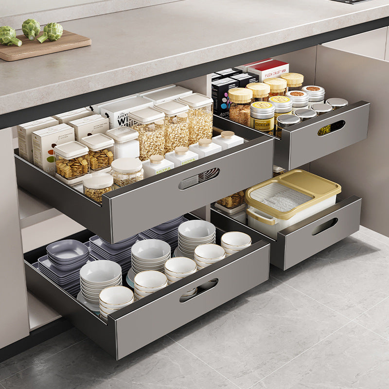 Pull Out Cabinet Drawer Organizer Heavy Duty Carbon Steel