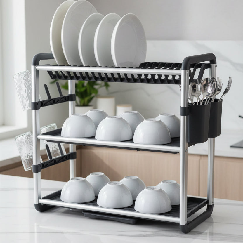3 Tier Aluminium Dish Rack Dish Rack Dish Racks