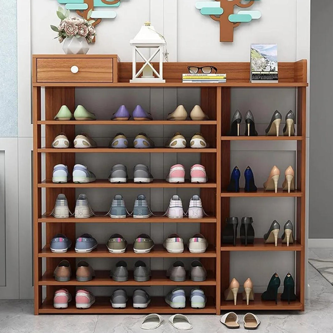7-Layer Wooden Shoe Rack with Drawer Shoe rack Shoe Racks