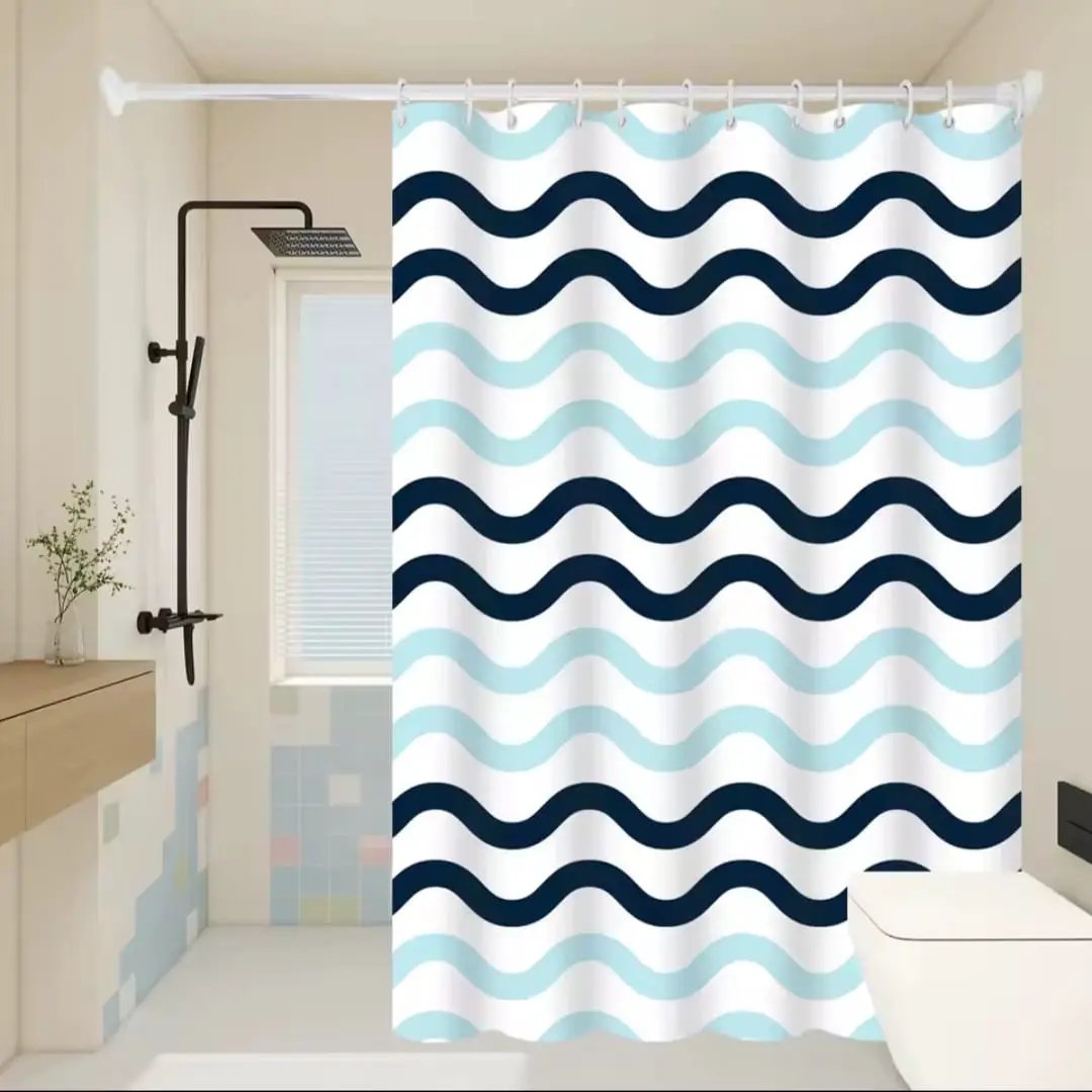 Waterproof PEVA Shower Curtain With Hooks Bathroom Accessories Shower Curtains