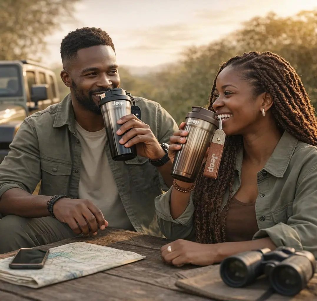 Jeep Thermos Cup Rugged Vacuum Insulated Outdoors Kitchen & Dining Thermoses