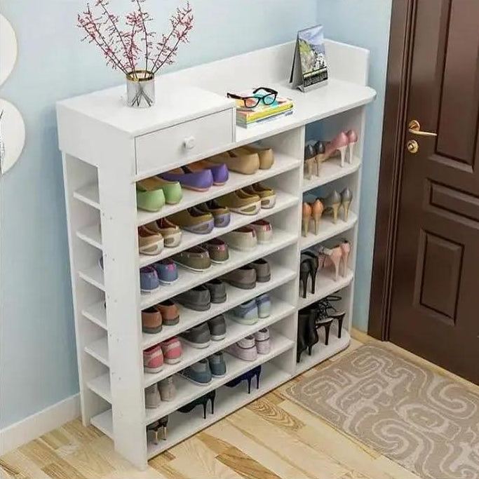 7-Layer Wooden Shoe Rack with Drawer Shoe rack Shoe Racks