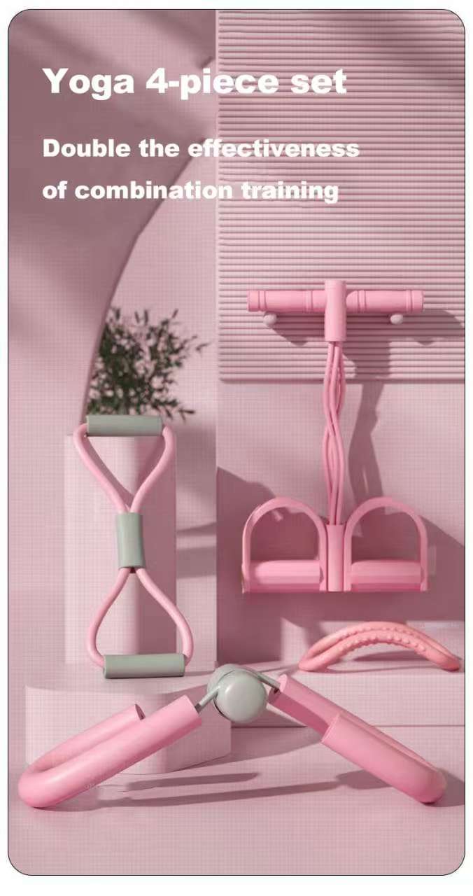 4 Piece Yoga and Fitness Workout Set for Home and Outdoor Exercise