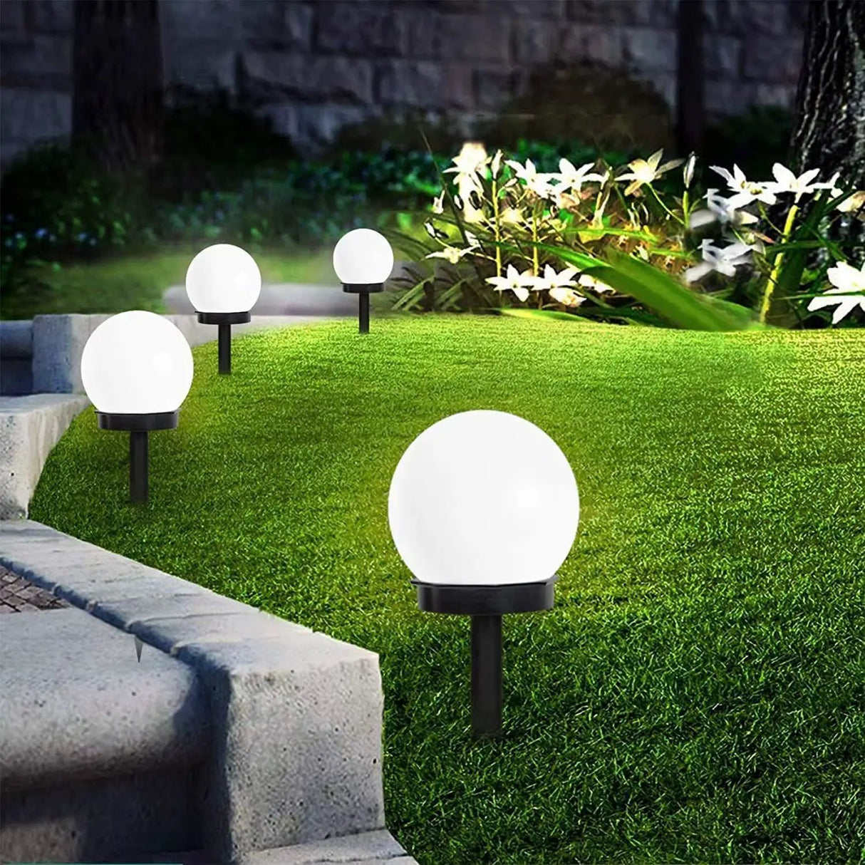 6 Piece Solar Garden Lamp Set Garden lamp Landscape Pathway Lighting