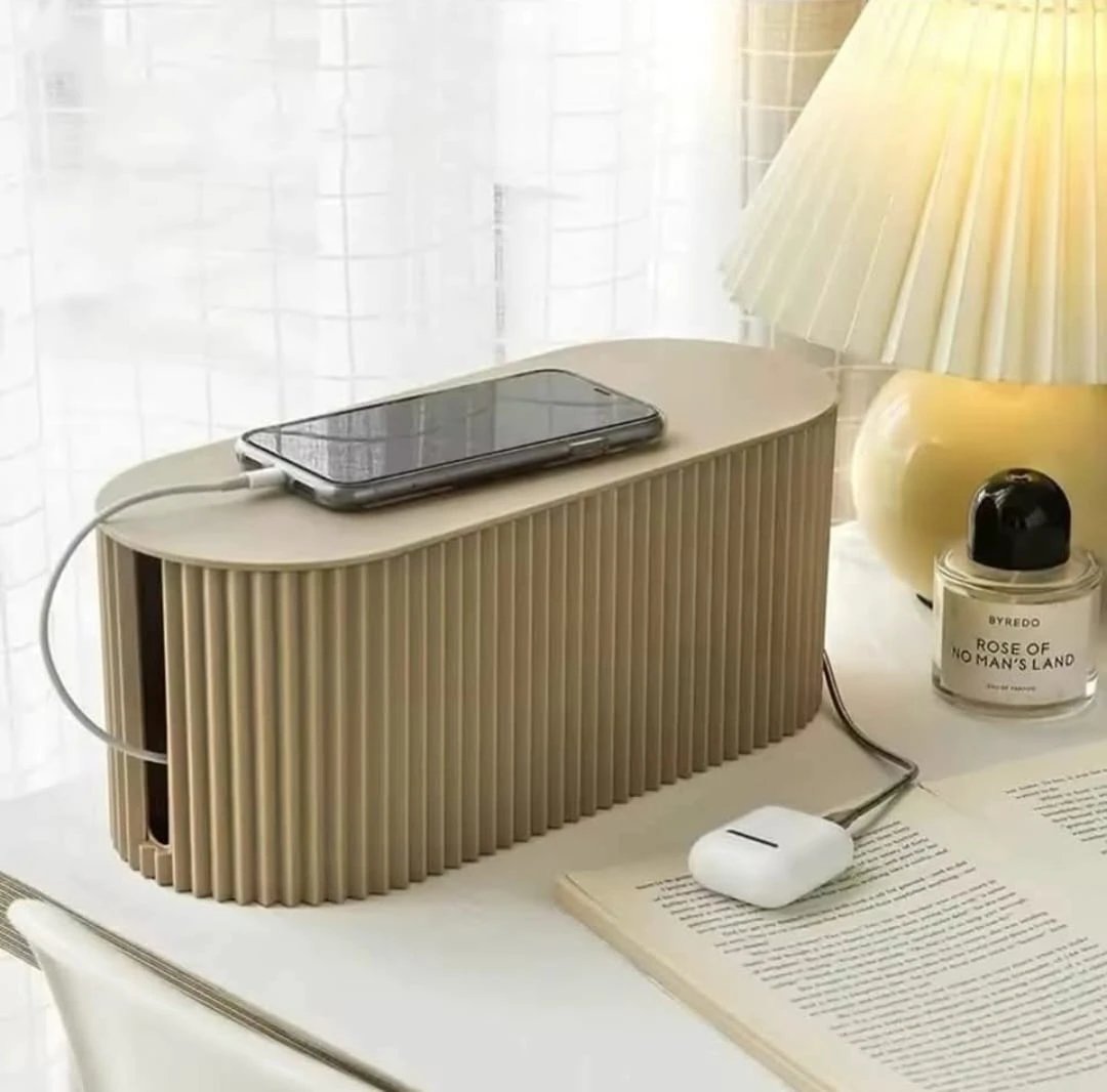 Cable Storage Box Compact Organizer for Power Strips, Chargers, and Cords Cable organizer Cable Management