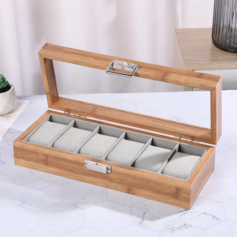 6 Slot Wooden Watch Organizer Watch organizer Drawer Organizers