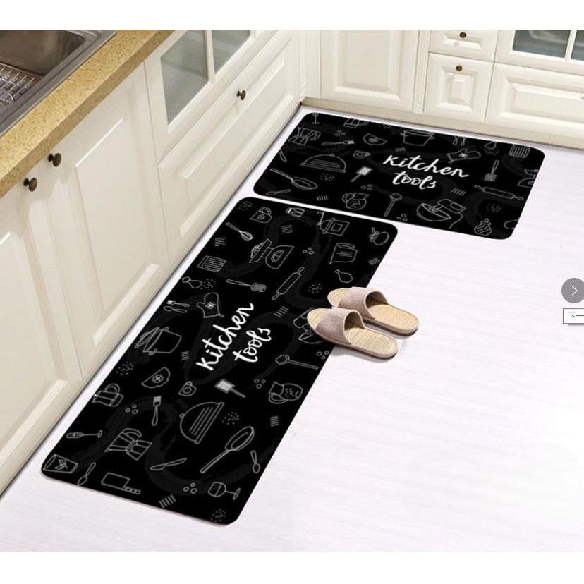 Big Size 2pc Kitchen Mats with Super Anti-Slip Rubber Bottom