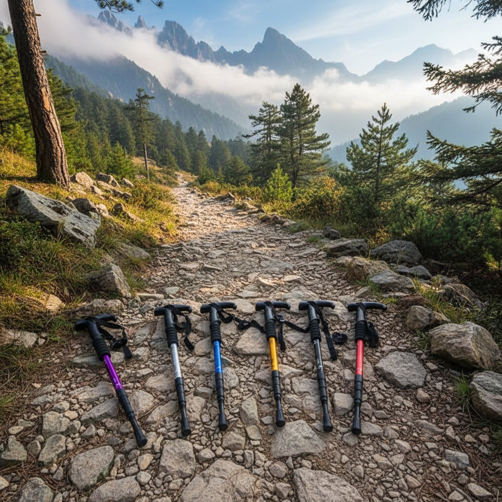Anti-Shock Adjustable Trekking Pole Travel Accessories Hiking Poles