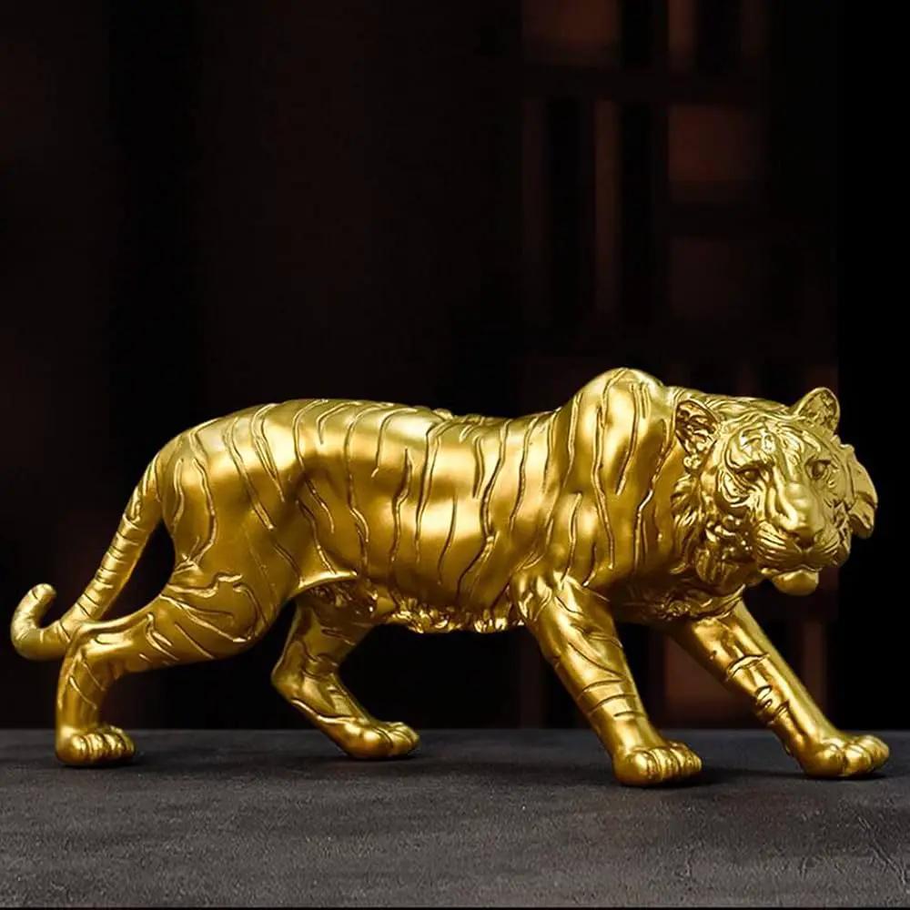 Gold Resin Tiger Statue Statue Sculptures & Statues