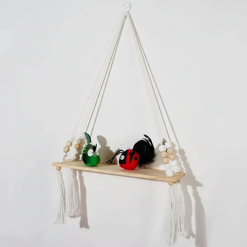 Macrame Hanging Wall Shelf Floating shelf Shelving