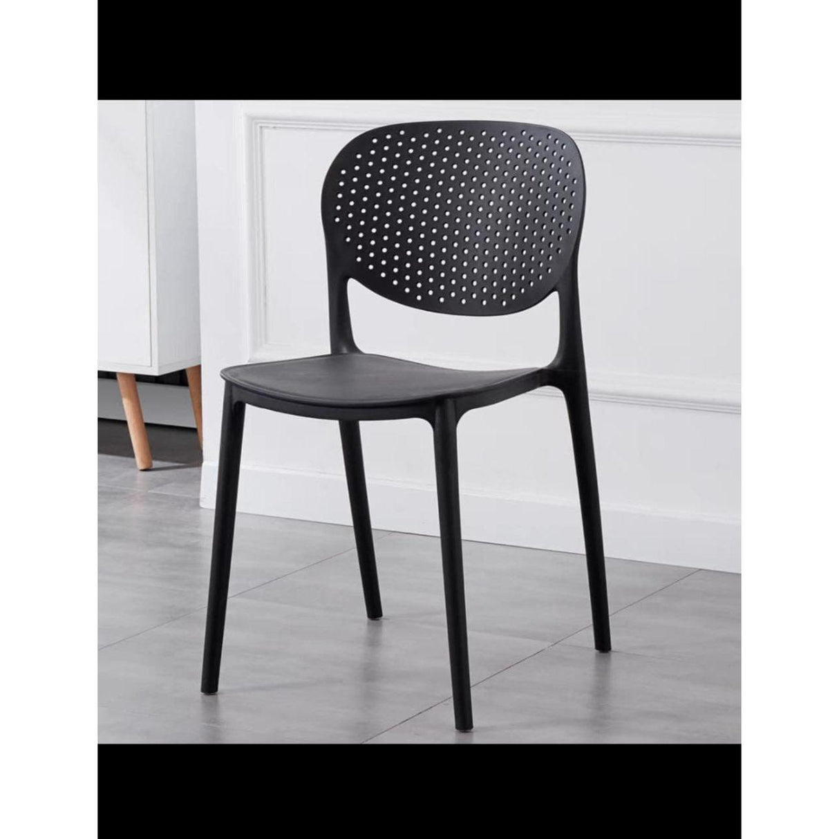 Modern Perforated Back Plastic Chair for Dining and Office Use