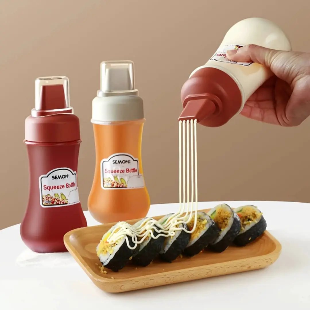 Squeeze Sauce Bottle(3 pcs) Condiment Dispensers