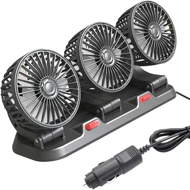 3 Head Rotating Car Cooling Fan Car accessories Motor Vehicle Climate Control