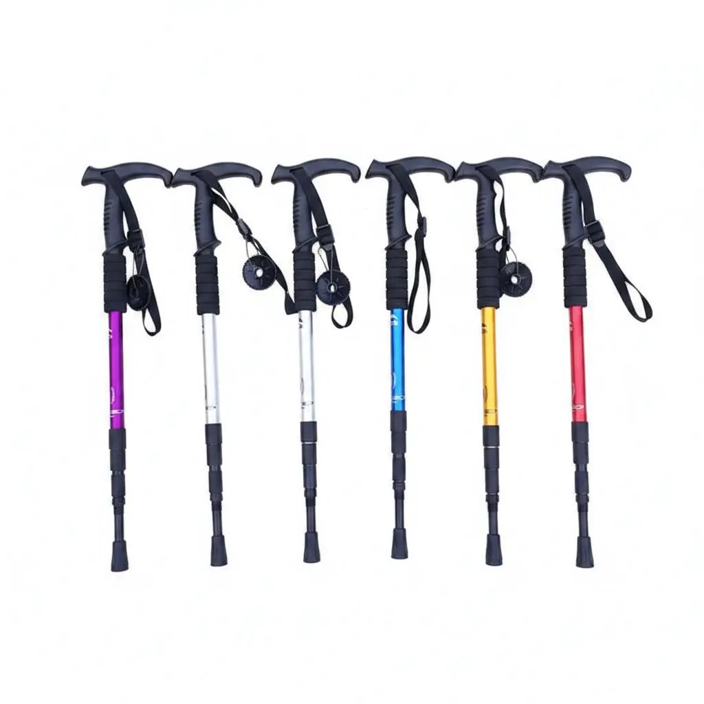 Anti-Shock Adjustable Trekking Pole Travel Accessories Hiking Poles