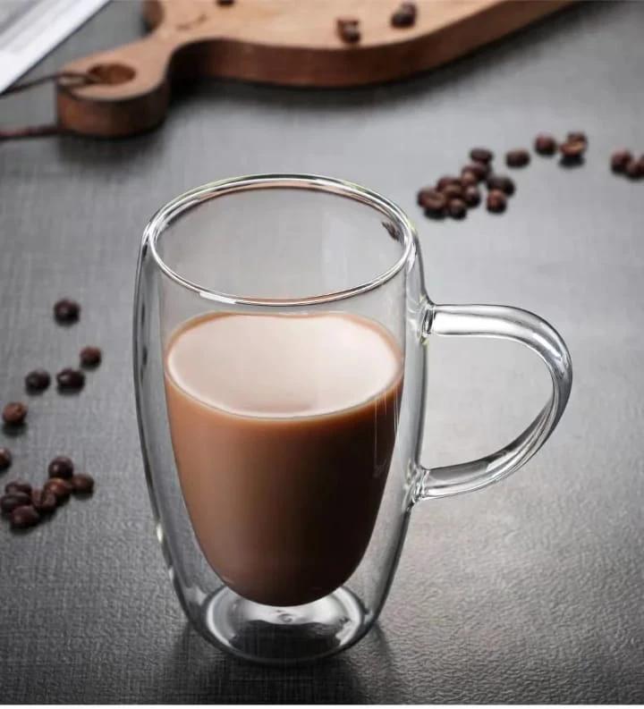 Double Wall Borosilicate Glass Cup for Hot and Cold Drinks Borosilicate glass Coffee & Tea Cups