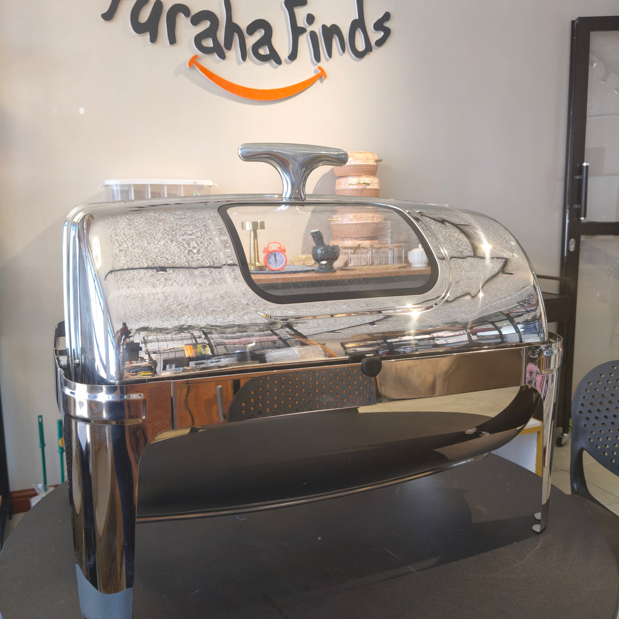 Premium Stainless Steel Chafing Dish with Glass Top Window