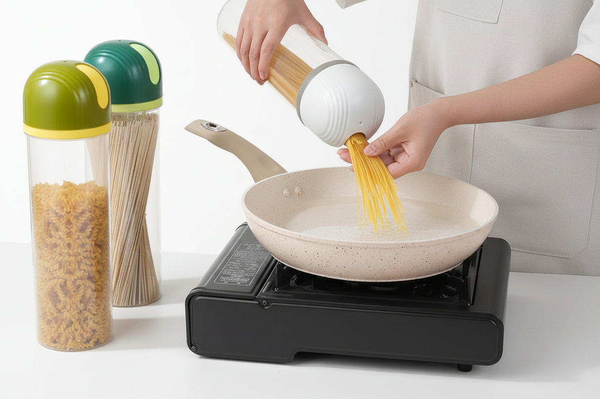 Spaghetti and Cereal Storage Container with Sealing Lid