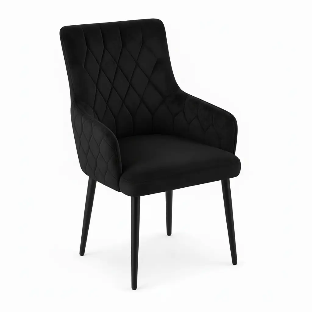 Modern Velvet Dining Chair with Armrests Chairs