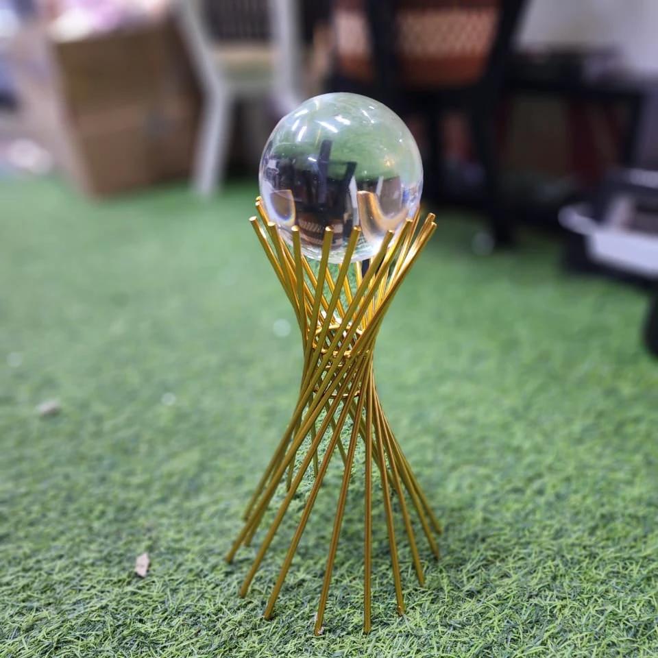 European Luxury Crystal Ball with Stand Decorative Centre Piece Figurines