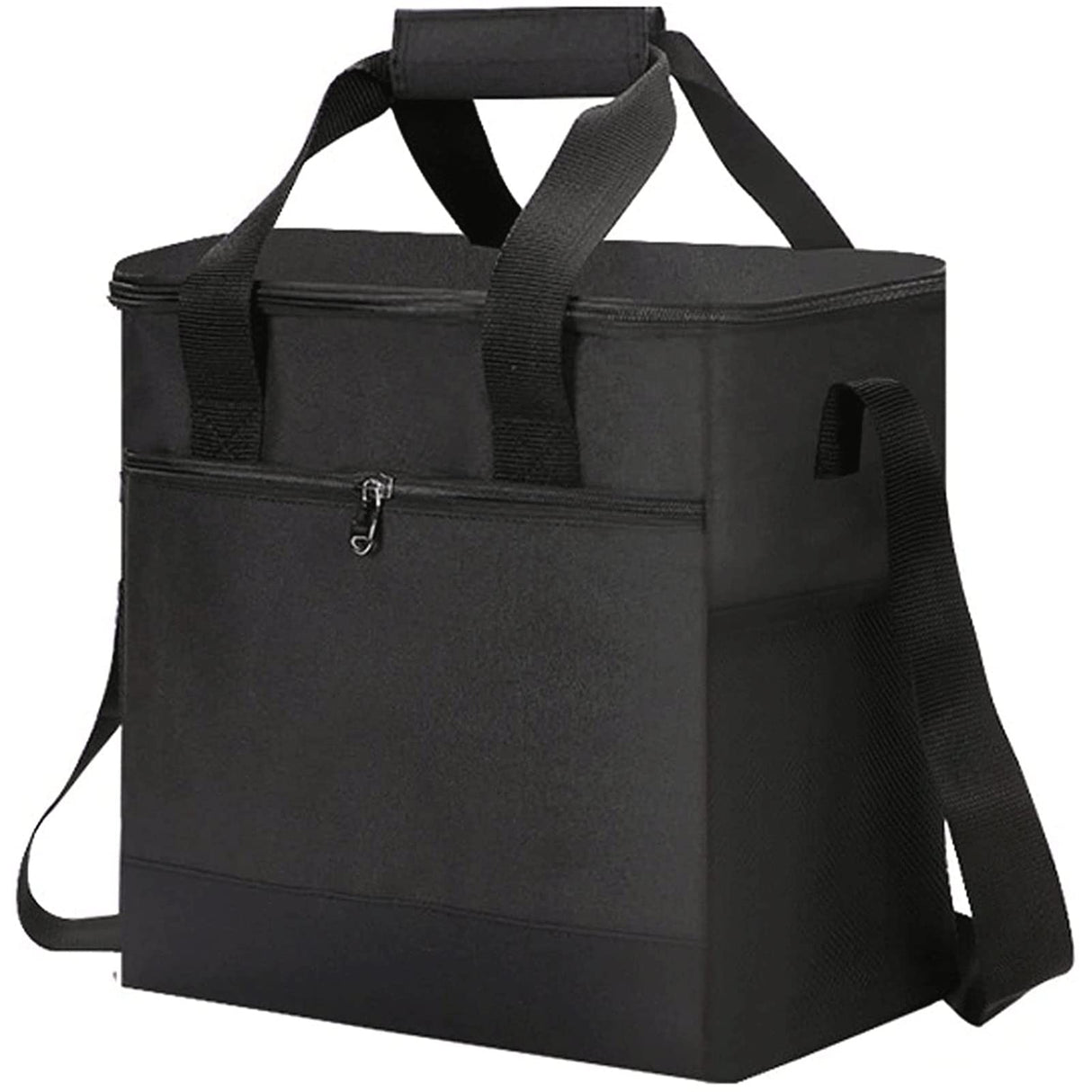 Large Capacity 15L Thermal Insulated Cooler Lunch Bag Black