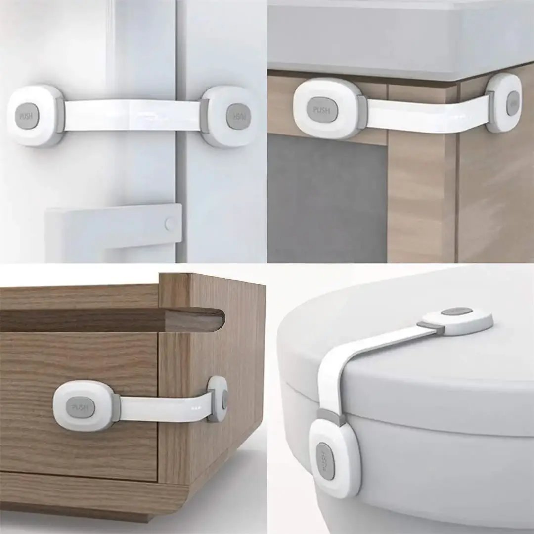 Safety Cabinet Child Locks & Latches(set of 3) Baby Safety