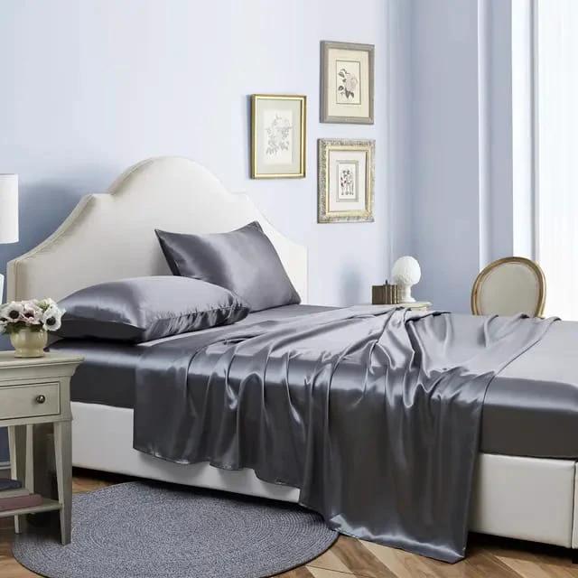 Luxury Silky Soft Mulberry Fitted Bedsheets Set with Pillowcases beddings Bed Sheets