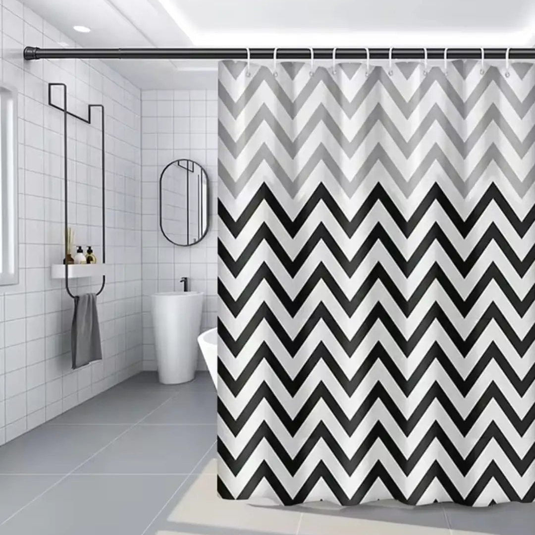 Waterproof PEVA Shower Curtain With Hooks Bathroom Accessories Shower Curtains