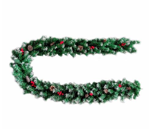 2.7M Green Plain Undecorated Christmas Garland – Flexible Pine Needle Garland