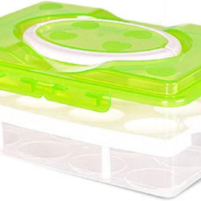 32-Egg Plastic Storage Tray – Durable Stackable Egg Holder Eggs tray Food Storage