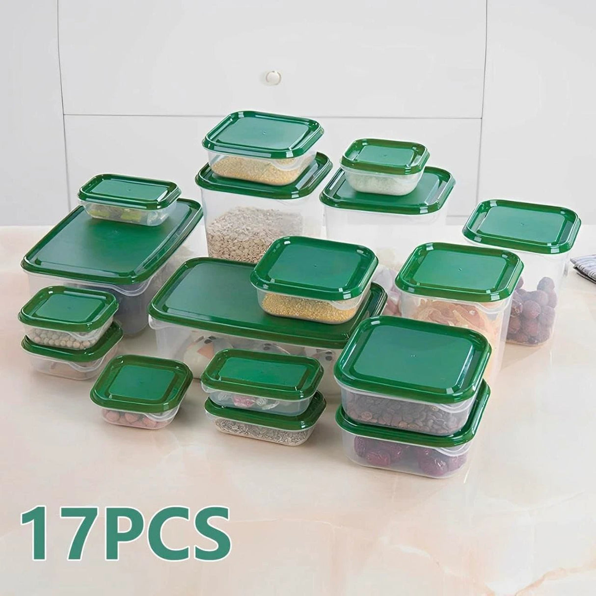 17pcs Food Storage Boxes with Lids – Stackable Meal Prep Containers Food storage Food Storage Containers
