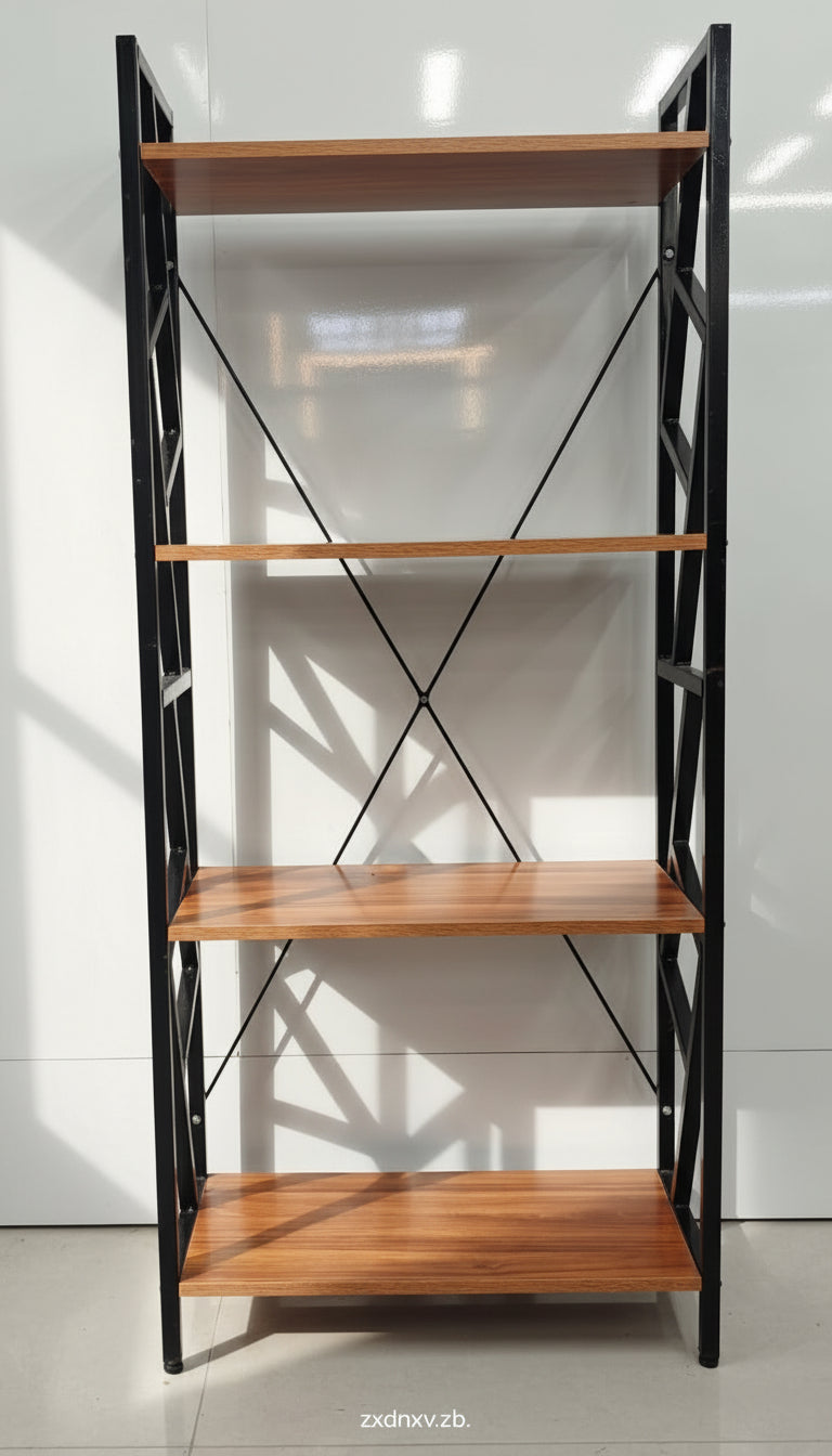 Multipurpose Wood and Metal Storage Rack 60×30×140cm – Kitchen Cabinet or Shoe Rack
