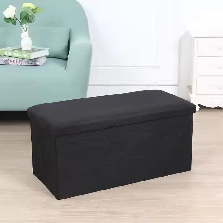Ottoman Storage Box – Large Leather Finish 78cm Bedroom Storage Ottomans