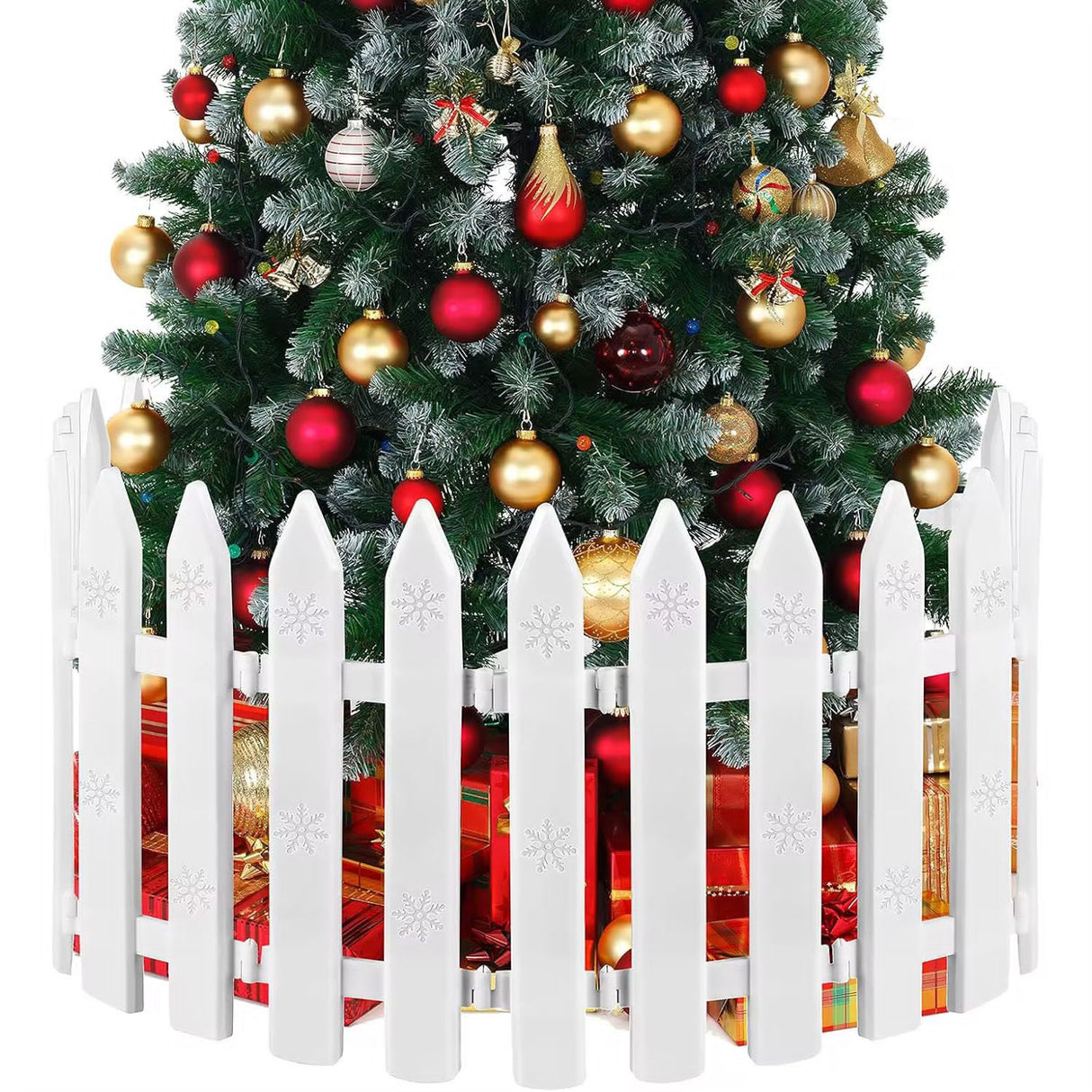 Christmas Tree Garden Fence – 60cm Decorative Holiday Barrier