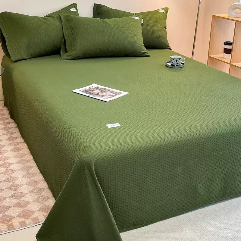 Waffle Bed Coverlet Set with Pillowcases Quilts & Comforters