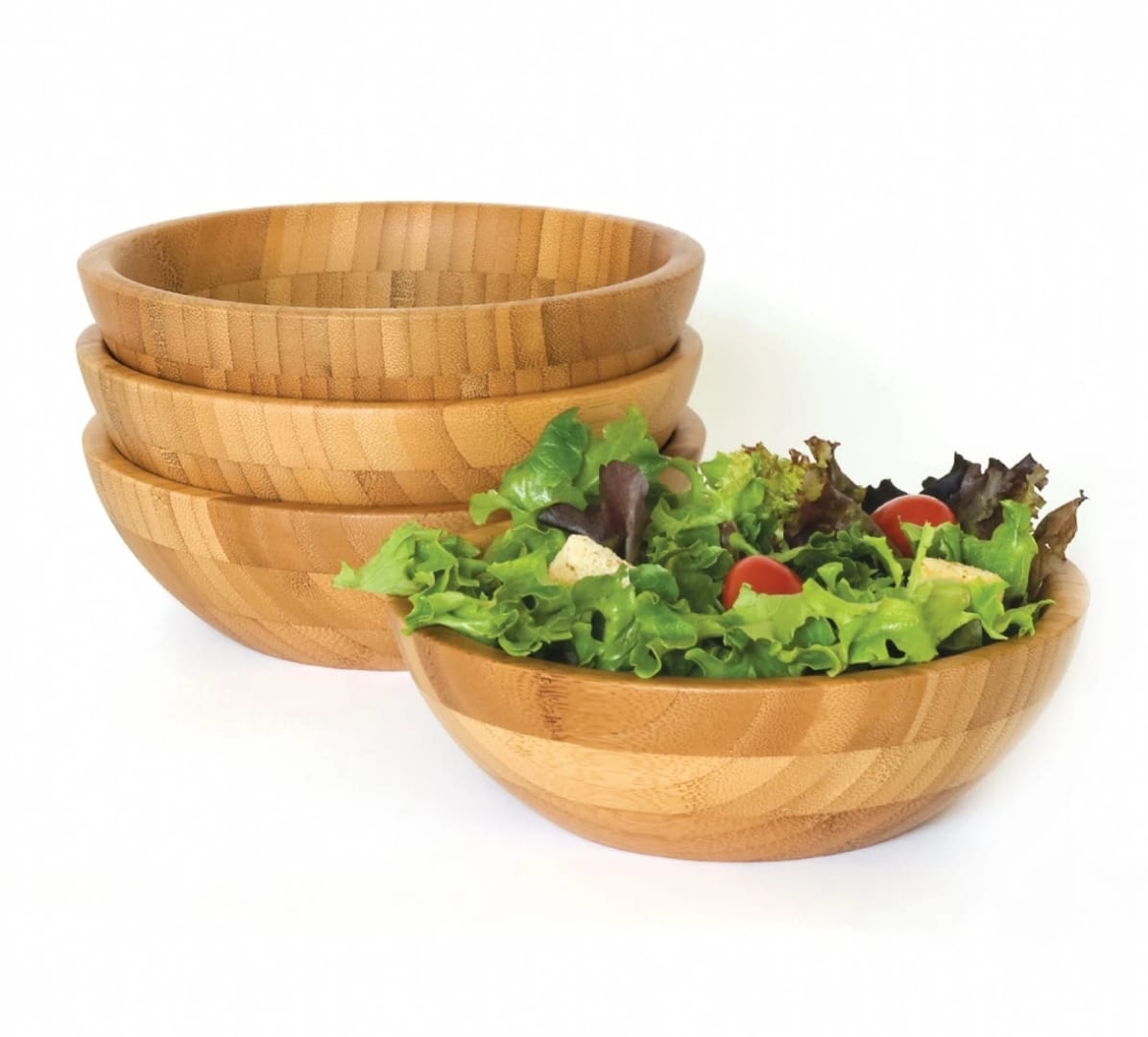 High Quality Bamboo Mixing and Salad Bowl – Eco-Friendly Kitchen and Dining Bowl