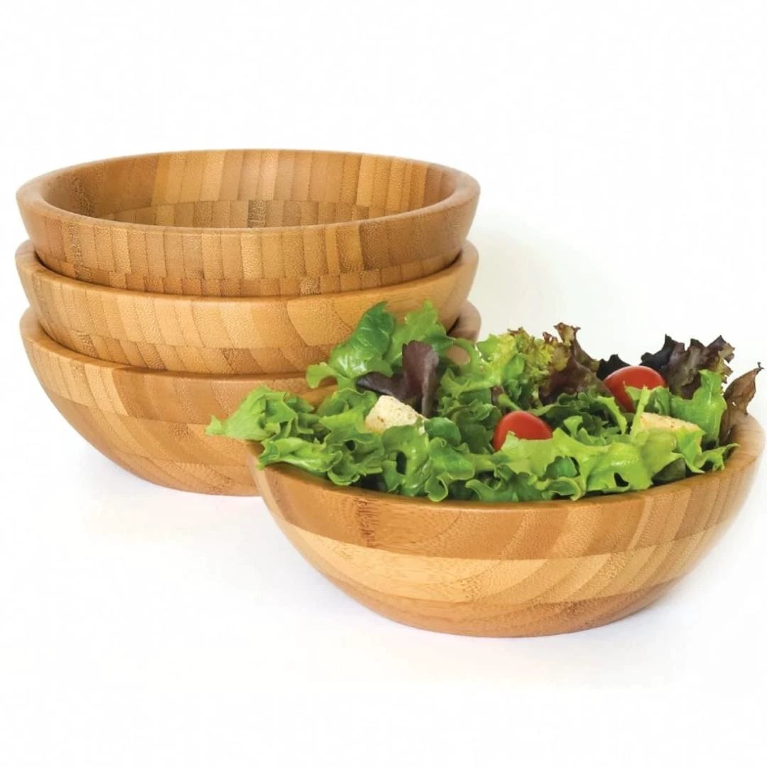 High Quality Bamboo Mixing and Salad Bowl – Eco-Friendly Kitchen and Dining Bowl dinner ware Bowls