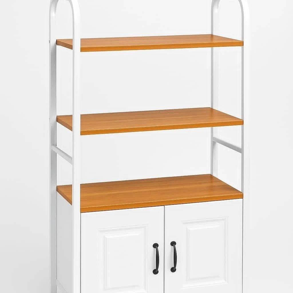 Multipurpose Kitchen Cabinet – 60×40×132cm High Quality Wood and Metal Storage Shelf Unit Kitchen appliances Wall Kitchen Cabinets