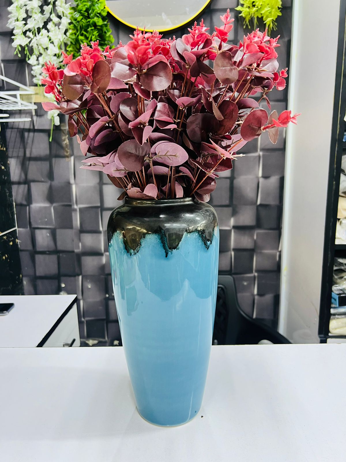 Elegant Ceramic Vase – 35cm Decorative Flower Vase for Modern Home Décor
