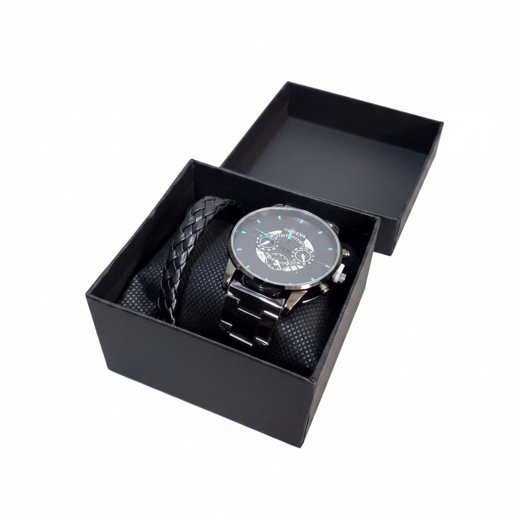 Men's 2 in 1 Gift Set - Watch & Bracelet Accessories Jewelry Sets