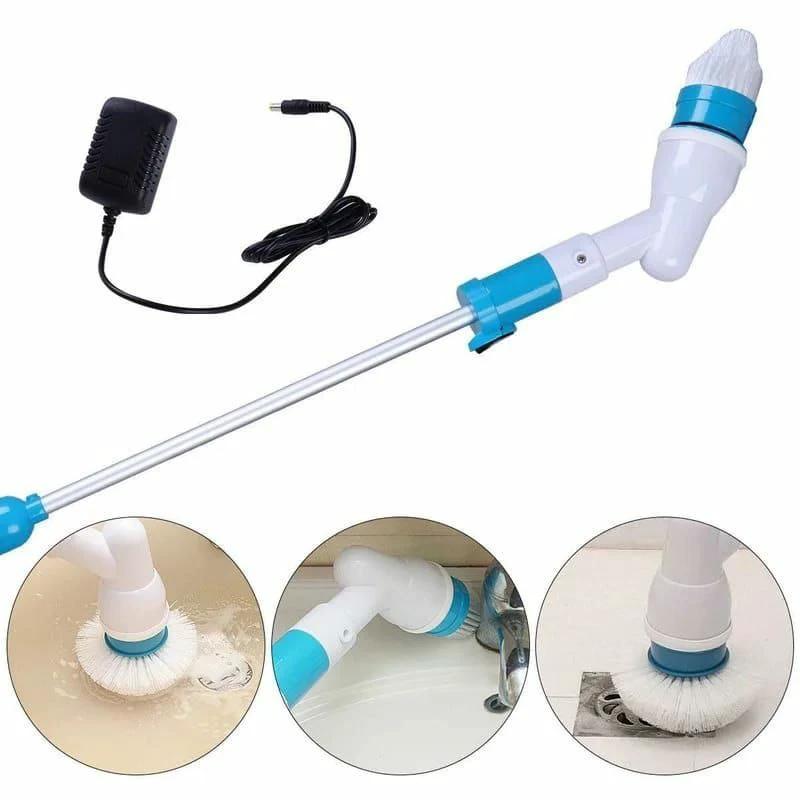 Electric Hurricane Spin Scrubber – Cordless Rechargeable Cleaning Brush with 3 Replaceable Heads cleaning supplies Scrub Brushes