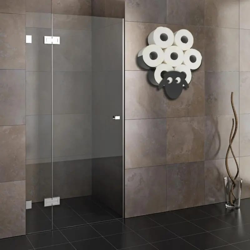 Sheep Decorative Toilet Paper Holder – Wall-Mounted Tissue Storage Rack for Bathroom (Holds Up to 7 Rolls)