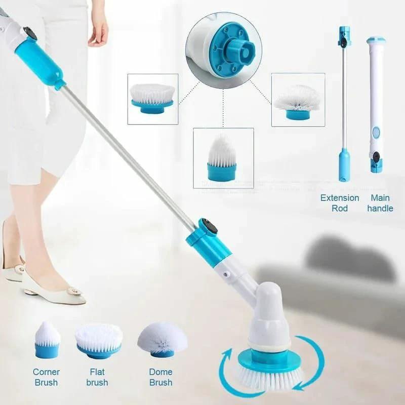 Electric Hurricane Spin Scrubber – Cordless Rechargeable Cleaning Brush with 3 Replaceable Heads cleaning supplies Scrub Brushes