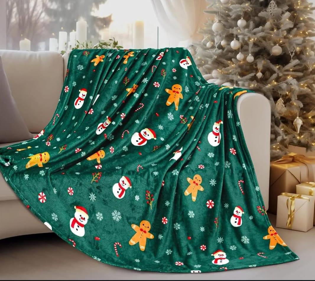 Premium Christmas Sherpa Fleece Throw Blanket - 150x200cm
