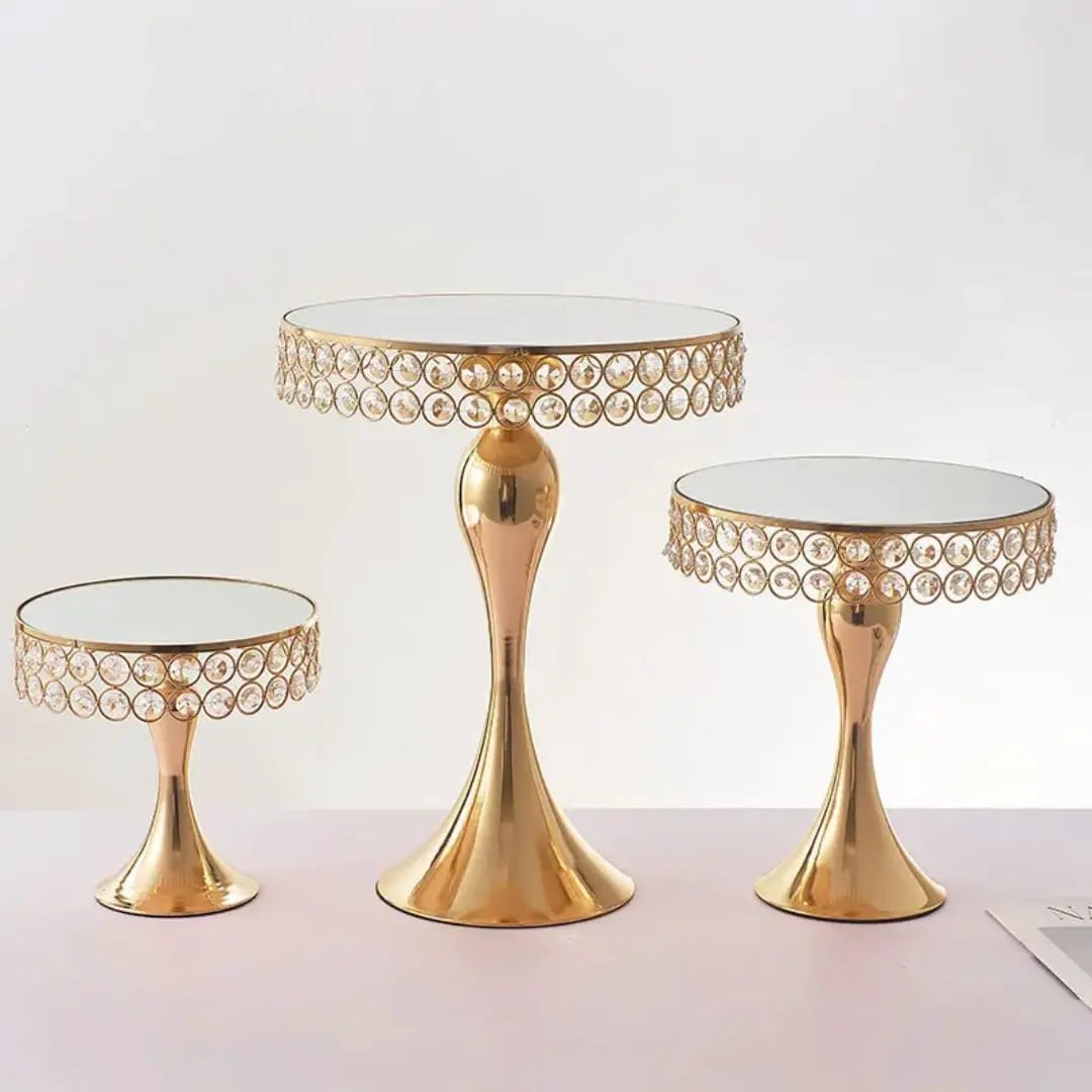 Crystal Gold Cake Stand Set of 3 Cake stand Cake Stands